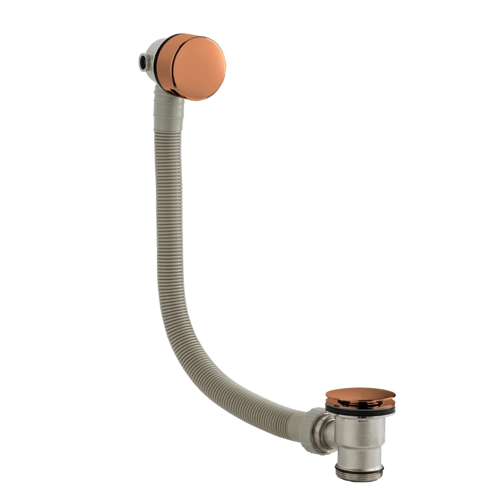 BC Designs Copper Overflow Bath Filler & Waste Cut Out